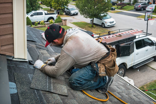 Professional Roofing technician working in Cresskill, NJ